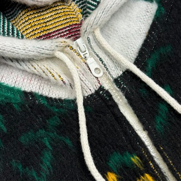 Vintage Artesanias Tuntaquimba Bob Marley Wool Knit Hoodie Hand Made Zip Medium - Picture 7 of 10